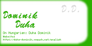 dominik duha business card